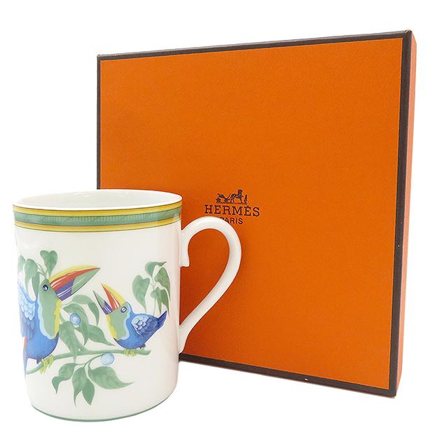 HERMES エルメス マグカップ トゥカン 鳥 シングル マルチカラー HERMES エルメス マグカップ トゥカン 鳥 シングル マルチカラー
