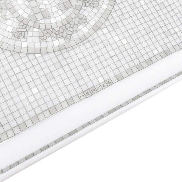 新品未使用】エルメスモザイク シルバー角皿