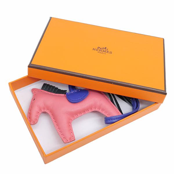 HERMES（エルメス） バッグチャーム ロデオPM ローズアザレ×ブルー