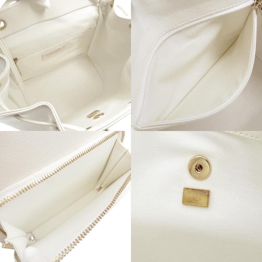 CHANEL シャネル マトラッセ バックパック　キャビアスキン　ホワイト CHANEL シャネル リュック・デイパック マトラッセ チェーン