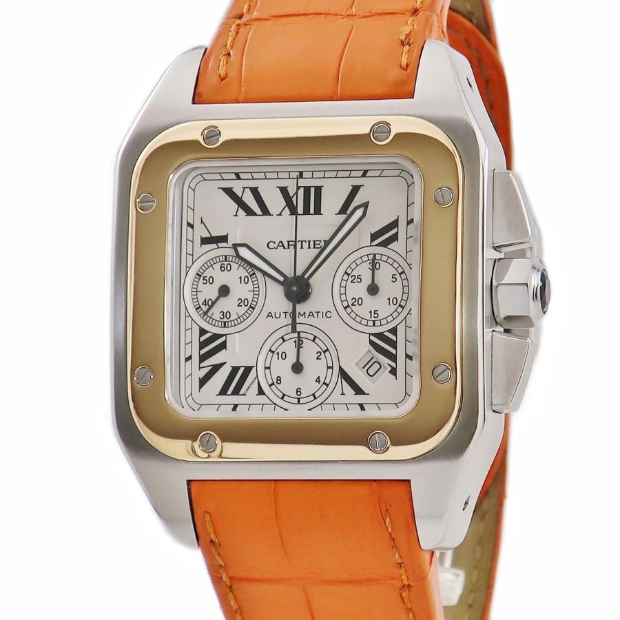 SANTOS DE CARTIER 【3年保証】 カルティエ サントス100 クロノグラフ