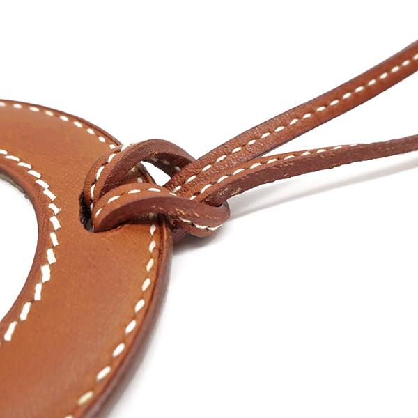 HERMES エルメス ネックレス ルーペネックレス ブラウン レザー HERMES エルメス ネックレス ルーペネックレス ブラウン レザー