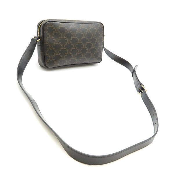 CELINE / CELINEプリント入り トリオンフキャンバス CELINE（セリーヌ） ショルダーバッグ CELINEプリント入り トリオンフ