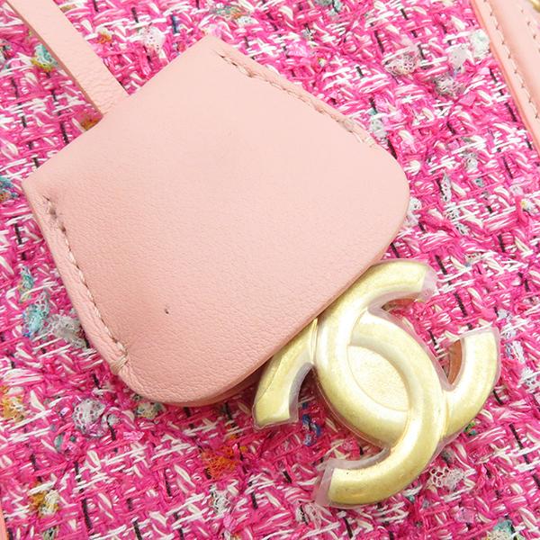 CHANEL シャネル CCフィリグリー バニティ ミニバッグ ツイード ピンク CHANEL - CHANEL シャネル CCフィリグリー バニティ ミニバッグ
