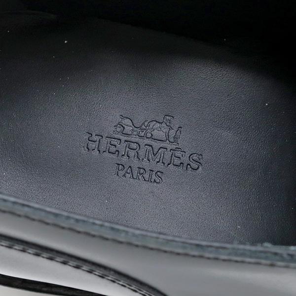 HERMES（エルメス） 靴 オックスフォード ブラック レザー ターン