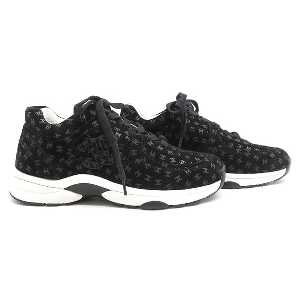 CHANEL シャネル スニーカー プリント スウェード カーフ CHANEL シャネル スニーカー プリント スウェード カーフ