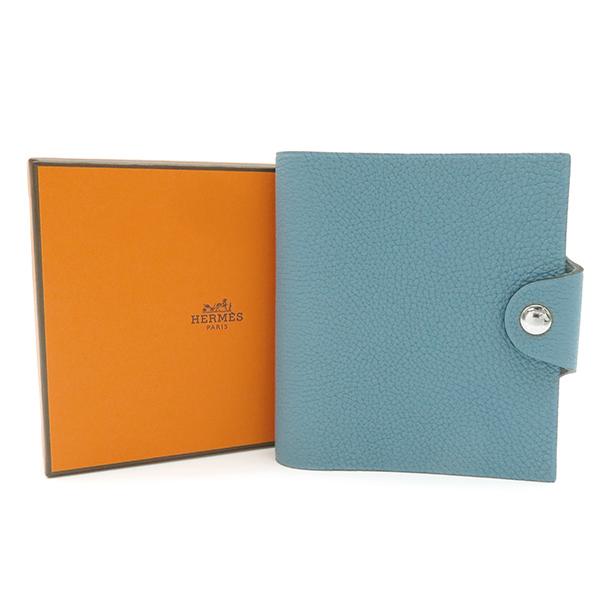 お値下エルメス HERMES ノートカバー ユリス レザーｘシルバー金具 ブルー 2210216787.jpg?1710842958