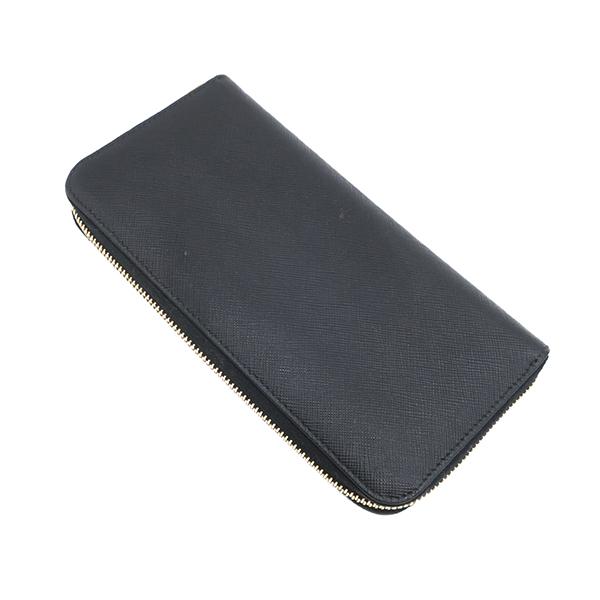 人気✨PRADA プラダ 長財布 ラウンドファスナー リボン ブラック SAFFIANO（PRADA） プラダ 長財布 リボン ラウンドファスナー ブラック