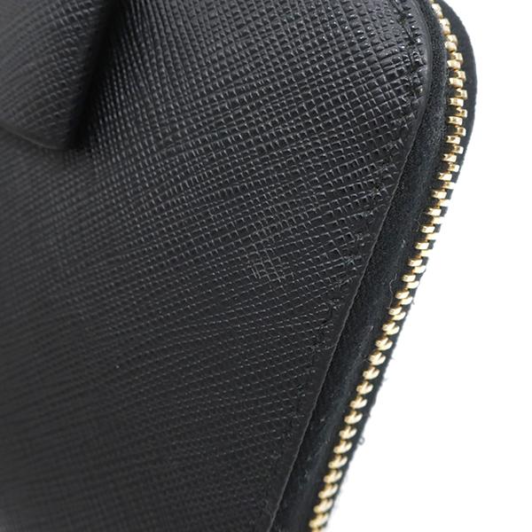 SAFFIANO（PRADA） プラダ 長財布 リボン ラウンドファスナー ブラック