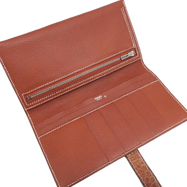 HERMES エルメス 長財布 ベアン クラシック クロコ フォーブ  