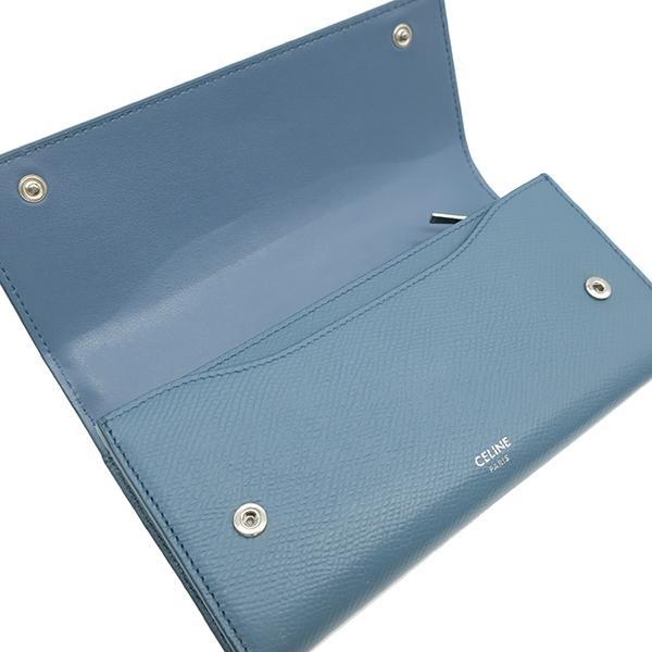 CELINE（セリーヌ） 長財布 ラージ フラップドウォレット ブルー