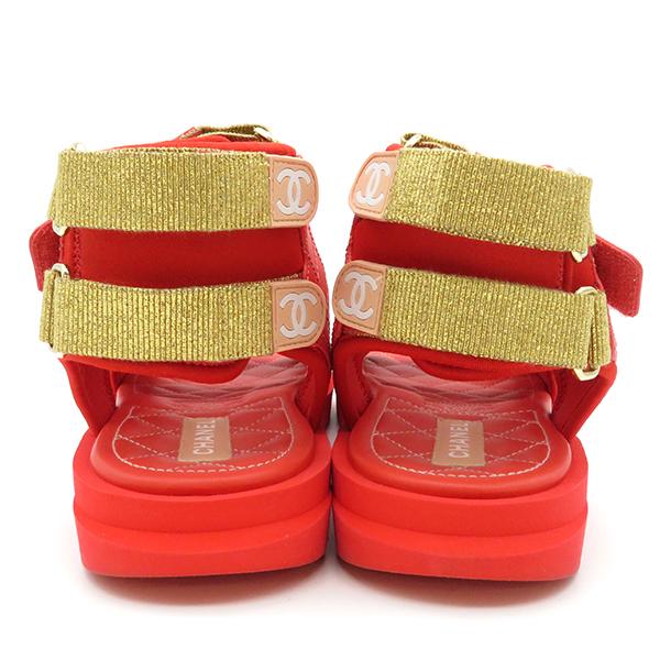 CHANEL（シャネル） サンダル マトラッセ スポーツサンダル レッド