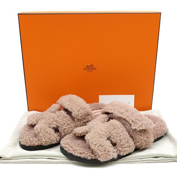 HERMES エルメス サンダル シプレ ムートン フラットサンダル HERMES エルメス サンダル シプレ ムートン フラットサンダル
