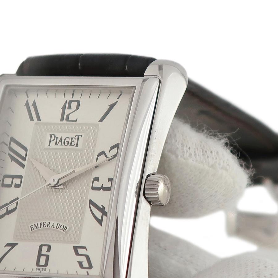 【3年保証】 ピアジェ エンペラドール G0A27022 K18WG無垢 ギヨシェ アラビア 角型 自動巻き メンズ 腕時計