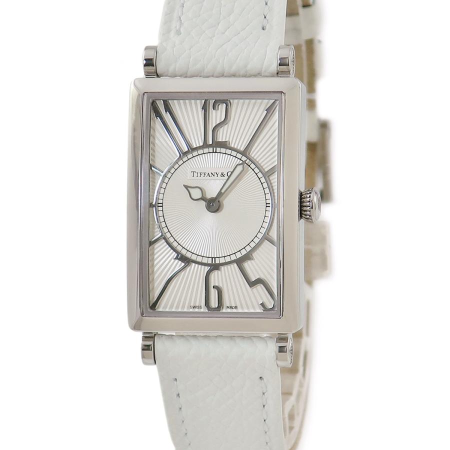 TIFFANY&Co.（ティファニー） 【3年保証】 ギャラリー Z3002.10.10A21A68A 角型 アラビア ギヨシェ クオーツ ...