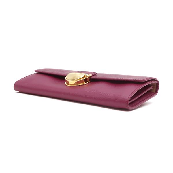 SAFFIANO（PRADA） プラダ 長財布 サフィアーノ フラップ パープル
