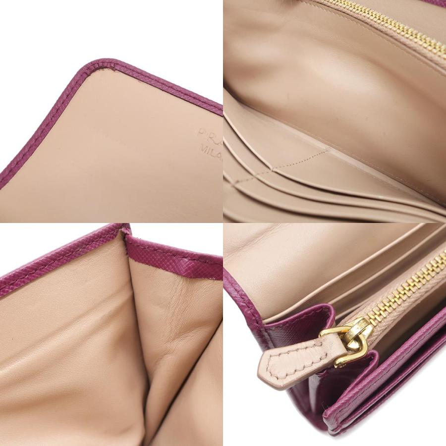 SAFFIANO（PRADA） プラダ 長財布 サフィアーノ フラップ パープル