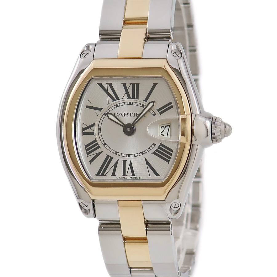 Cartier(カルティエ) 腕時計 ロードスターSM W62026Y4 レディース SS×K18YG シルバー Cartier（カルティエ） 【3年保証】 ロードスター SM W62026Y4 K18YG