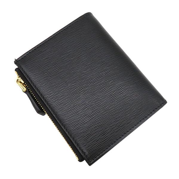 ＰＲＡＤＡ　プラダ　サフィアーノ　二つ折り財布　ブラック革 x SAFFIANO（PRADA） プラダ 二つ折り財布 サフィアーノ NERO レザー