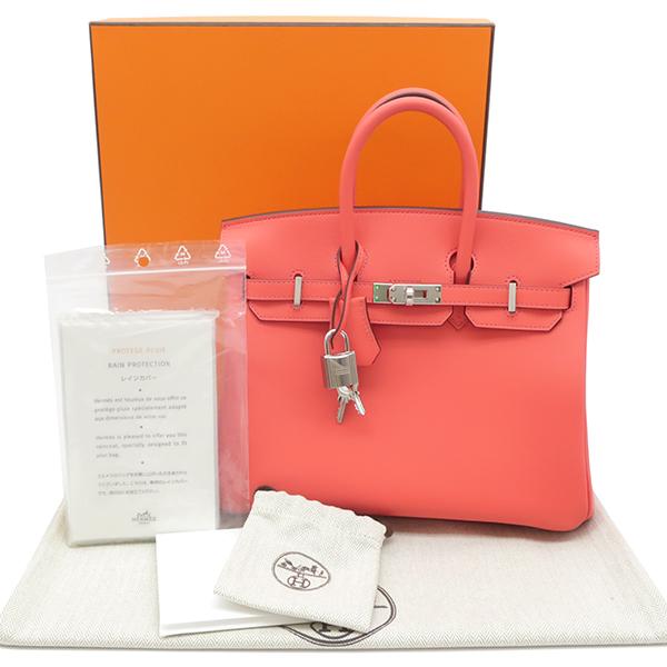 Birkin エルメス ハンドバッグ バーキン25 ローズテキサス ヴォー 