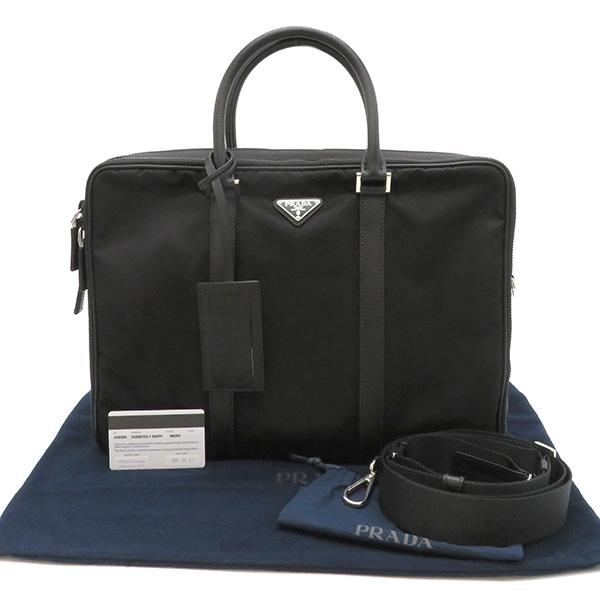 PRADA（プラダ） 2WAYバッグ ビジネスバッグ ブラック ナイロン レザー