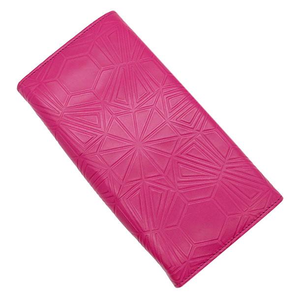 BVLGARI ブルガリ 長財布 六角形ロゴ ウォレット ピンク レザー