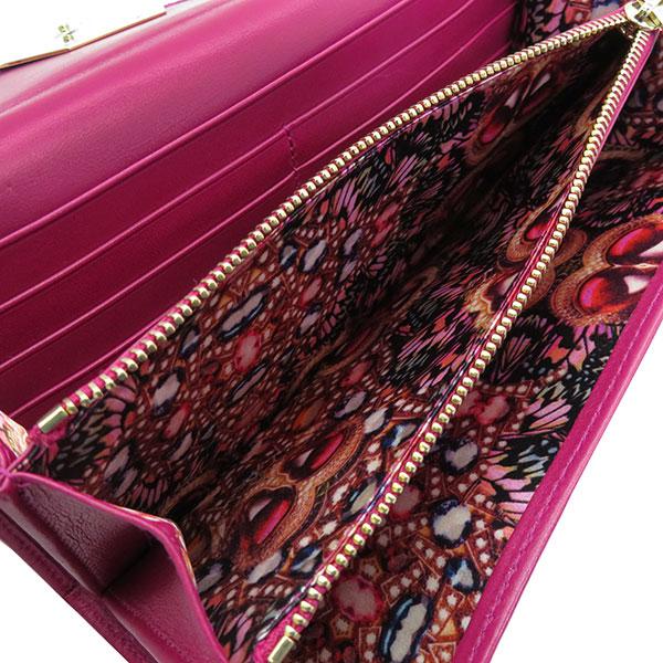 BVLGARI ブルガリ 長財布 六角形ロゴ ウォレット ピンク レザー