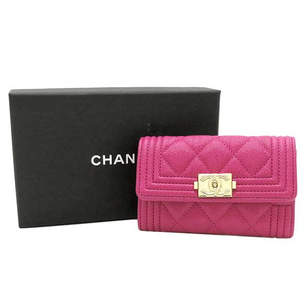 キャビアスキン シャネル カードケース BOY CHANEL ボーイ キャビアスキン シャネル カードケース BOY CHANEL ボーイ