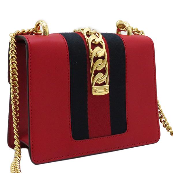 GUCCI（グッチ） ショルダーバッグ シルヴィ ミニ チェーン レッド