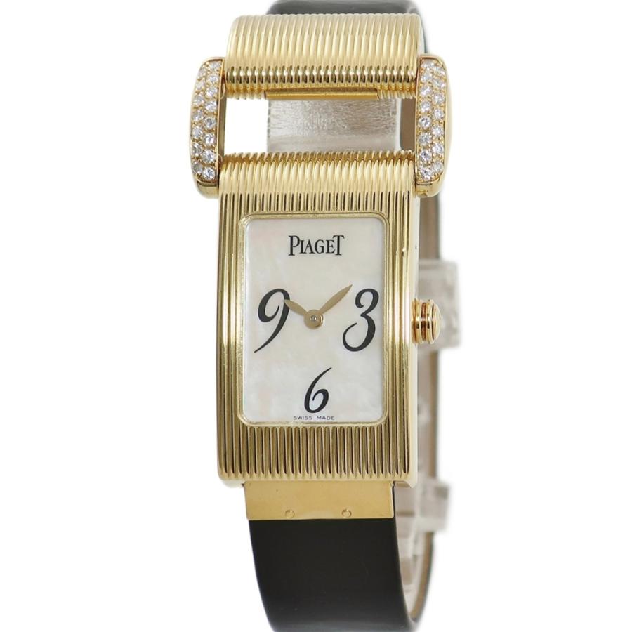 PIAGET(ピアジェ) 腕時計 ミスプロトコール 5322 レディース K18WG/シェル文字盤/ラグダイヤ/革ベルト シェルピンク 楽天市場】ピアジェ ミスプロトコール 腕時計 時計 ピアジェ 18金 5322