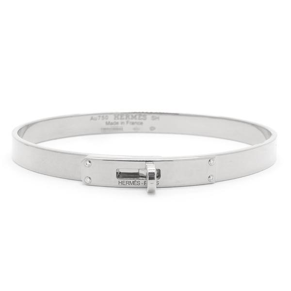 HERMES エルメス バングル ケリー PM ブレスレット ホワイト HERMES エルメス バングル ケリー PM ブレスレット ホワイト