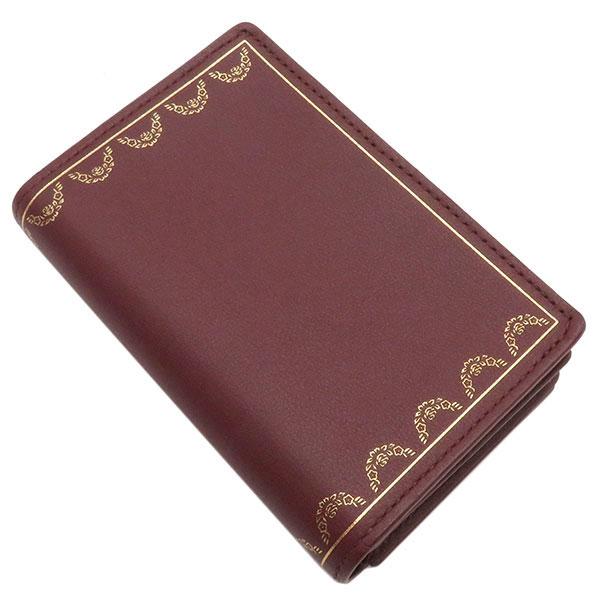 Cartier カルティエ 名刺入れ ガーランド カードケース ボルドー Cartier カルティエ 名刺入れ ガーランド カードケース ボルドー
