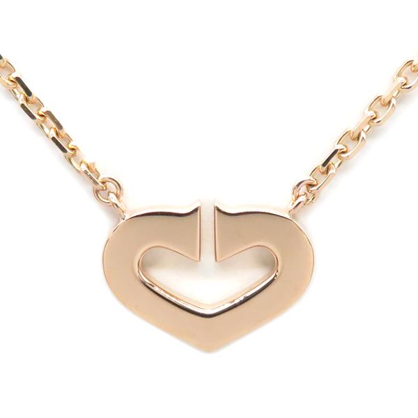 Cartier（カルティエ） ネックレス Cハート ダイヤ ネックレス ピンク