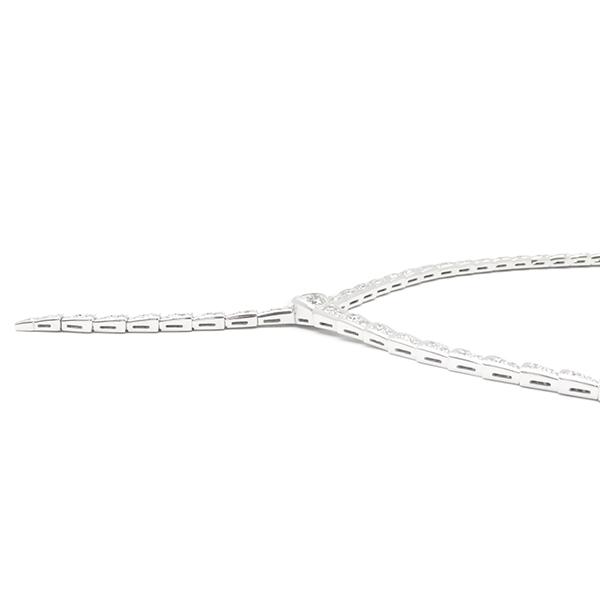 セルペンティ ネックレス ホワイトゴールド ダイヤモンド 美品 セルペンティ （新品仕上げ済）ブルガリ BVLGARI クロス ダイヤ