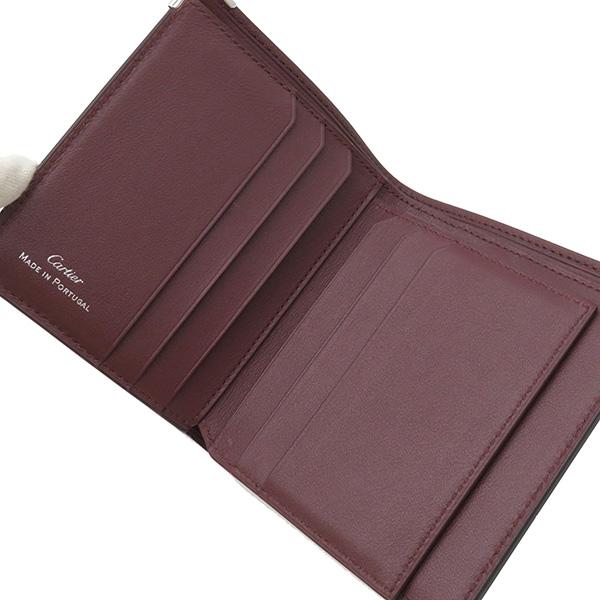 カルティエ 二つ折り財布 マスト ドゥ マルチウォレット ブラック
