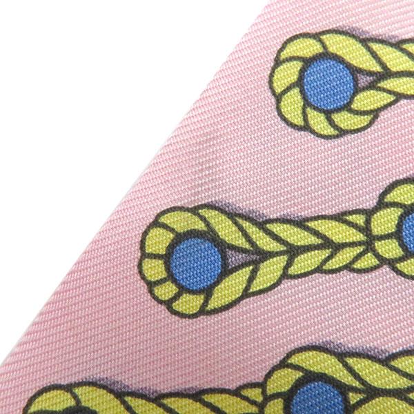 HERMES（エルメス） スカーフ ツイリー シルク ピンク 【GALONS ET
