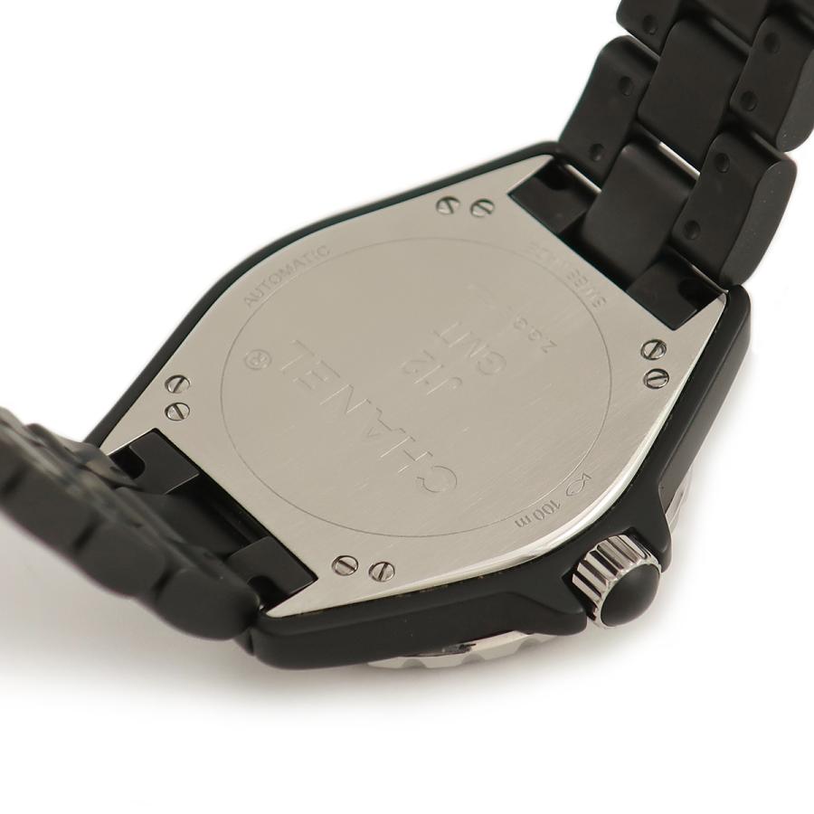 J12 【3年保証】 シャネル GMT H3101 マット黒セラミック アラビア