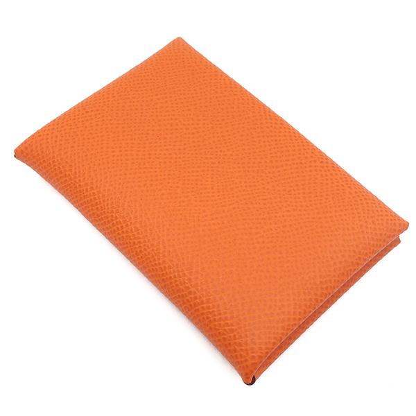 HERMES（エルメス） カードケース カルヴィ ヴェルソ オレンジ 