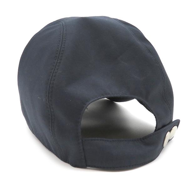 HERMES エルメス キャップ Hロゴ セリエボタン ネイビー