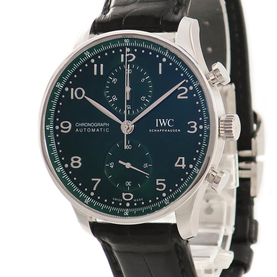 ポルトギーゼ 【3年保証】 IWC クロノグラフ IW371615 緑 アラビア