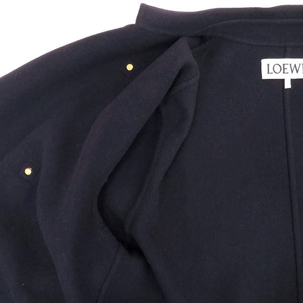 LOEWE（ロエベ） コート ダブルブレスト ネイビー ウール カシミヤ