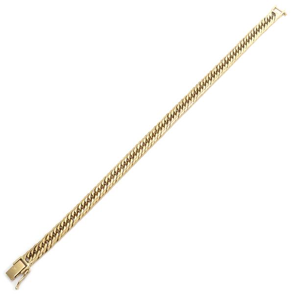 喜平 ブレスレット K18 18金 19cm 20g 16面 トリプル イエローゴールド