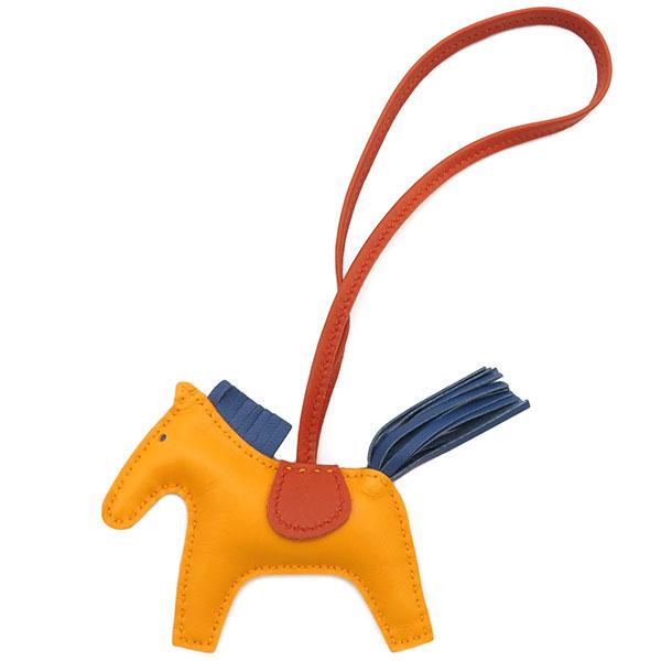 HERMES（エルメス） バッグチャーム ロデオPM ジョーヌドールXブルー