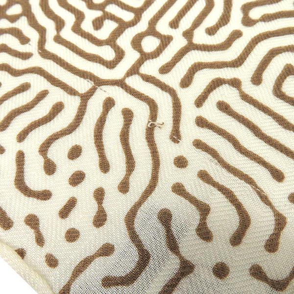 HERMES（エルメス） ストール キャメル×ブラン カシミヤ シルク