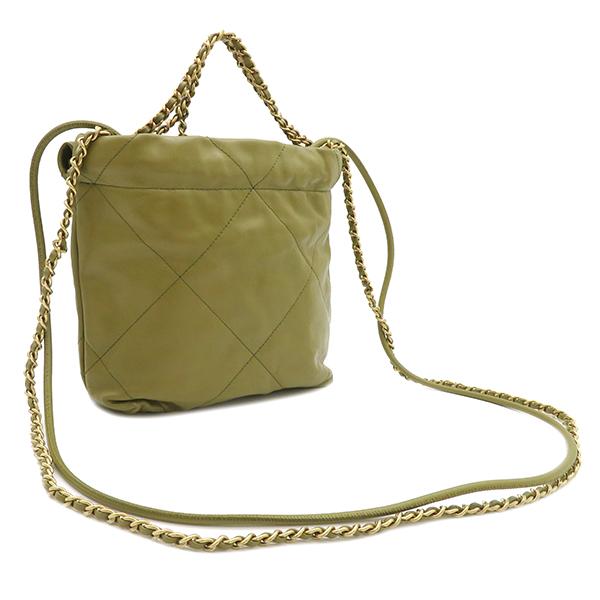 CHANEL シャネル 2WAYバッグ 22 ホーボーバッグ ミニ カーキ CHANEL シャネル 2WAYバッグ 22 ホーボーバッグ ミニ カーキ