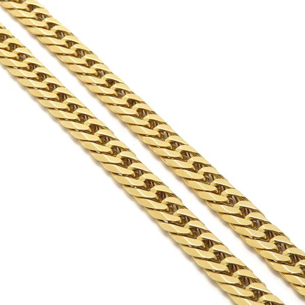 喜平 ネックレス K18 18金 50cm 50.6g 6面 ダブル K18YG ゴールド