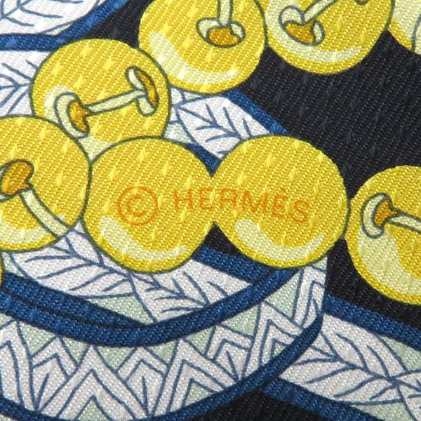 HERMES（エルメス） ストール ロザンジュ ナノ シルク ネイビー 【DAME