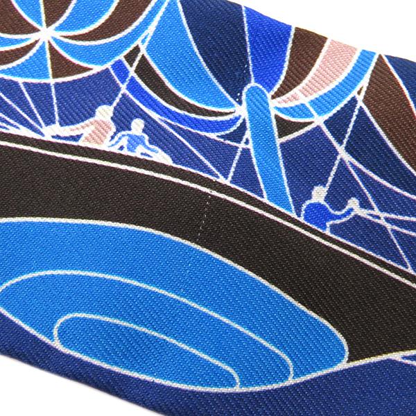 HERMES（エルメス） スカーフ ツイリー シルク ネイビー 【LES FOLIES