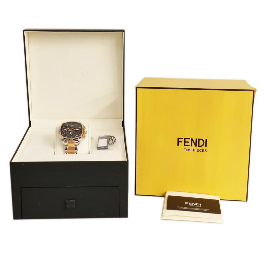 【稼働】 FENDI 腕時計 メメント クロノグラフ 22400L コンビ FENDI（フェンディ） 【3年保証】 メメント クロノグラフ 22400L