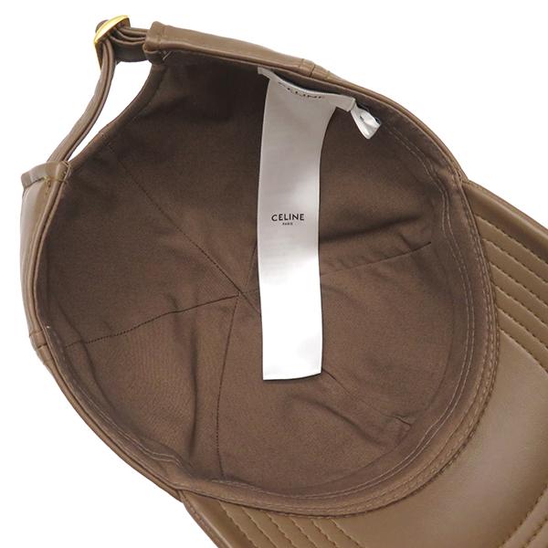 CELINE（セリーヌ） キャップ レザー ベースボールキャップ ラムスキン
